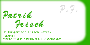 patrik frisch business card